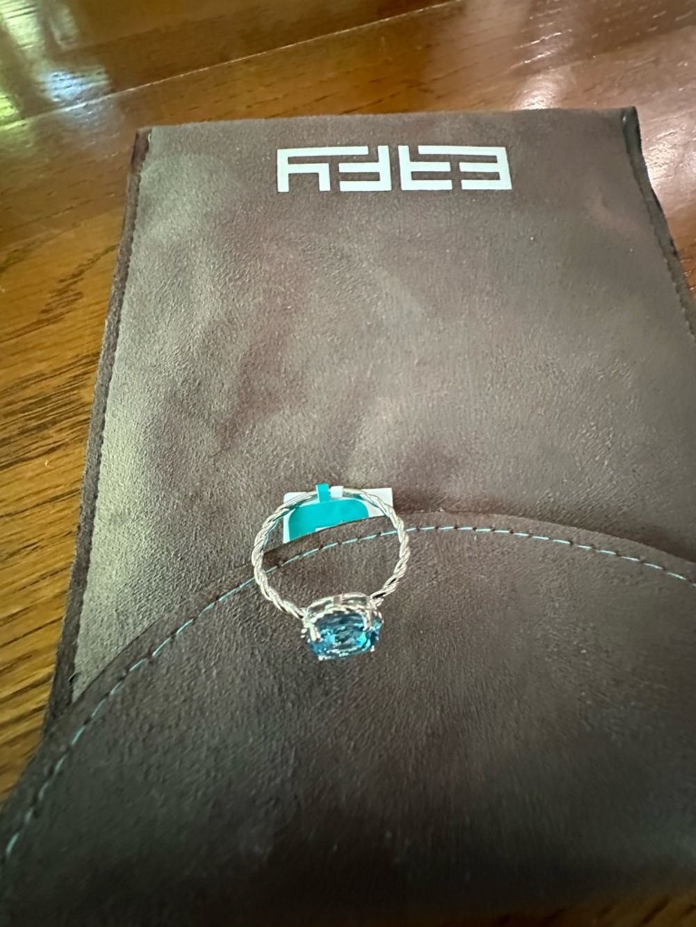 Effy Blue Topaz Twist Band Ring - Picture 3 of 14
